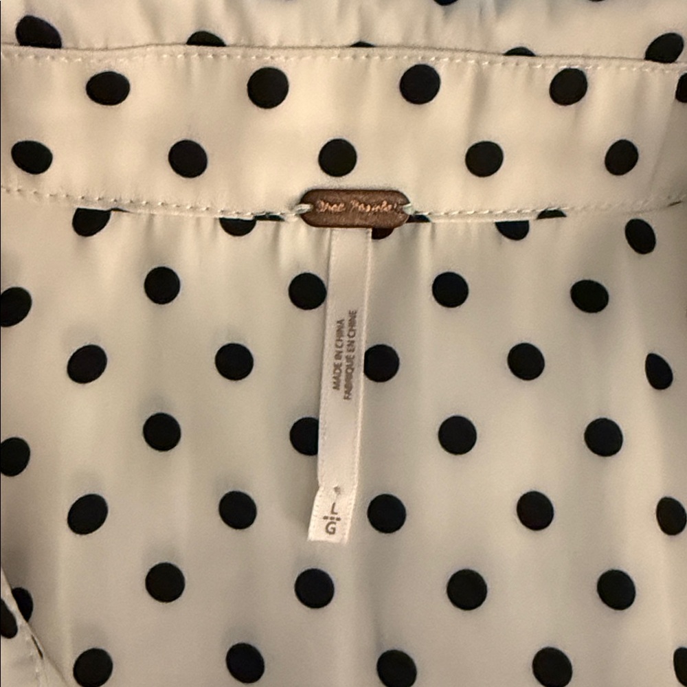NWOT Free People Penny Polka Dot Top - Picture 6 of 8